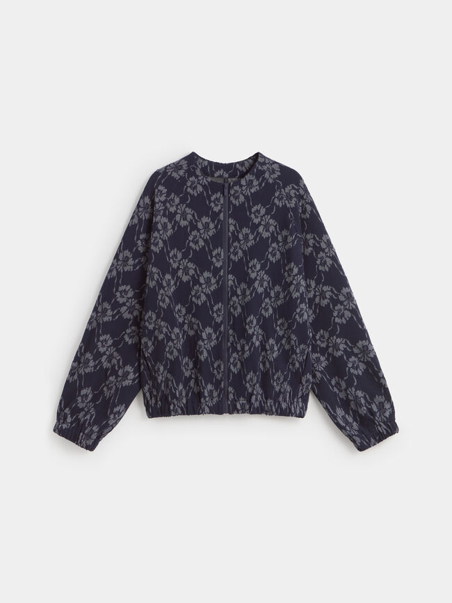 BOMBER JACQUARD Azul Marino