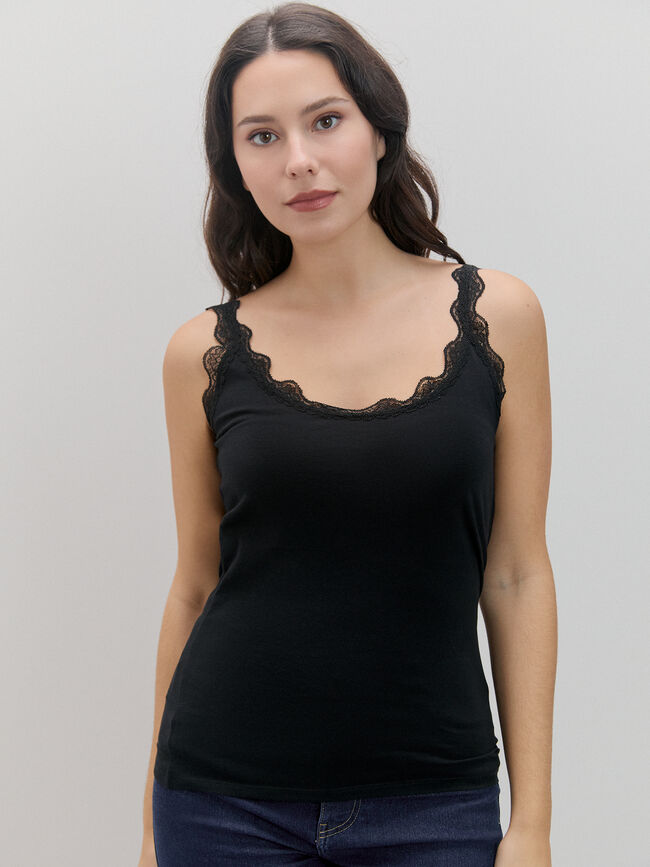 TOP LENCERO Negro
