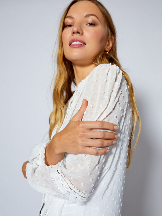 Blusa plumetti Blanco Optico