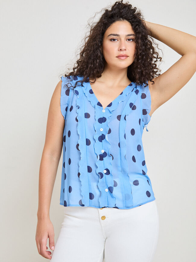 BLUSA TOPOS Azul Marino