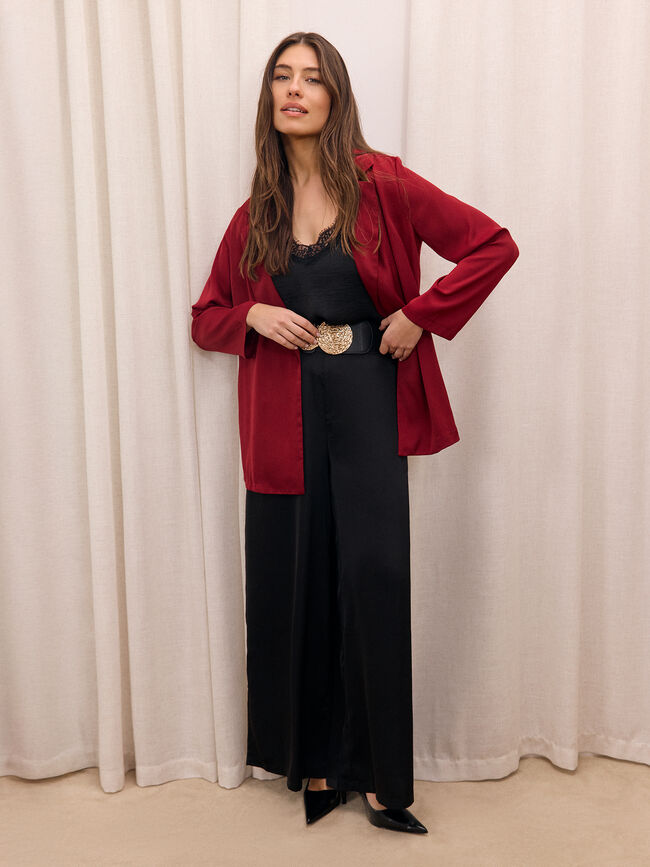 PANTALON SATEN FIESTA Negro