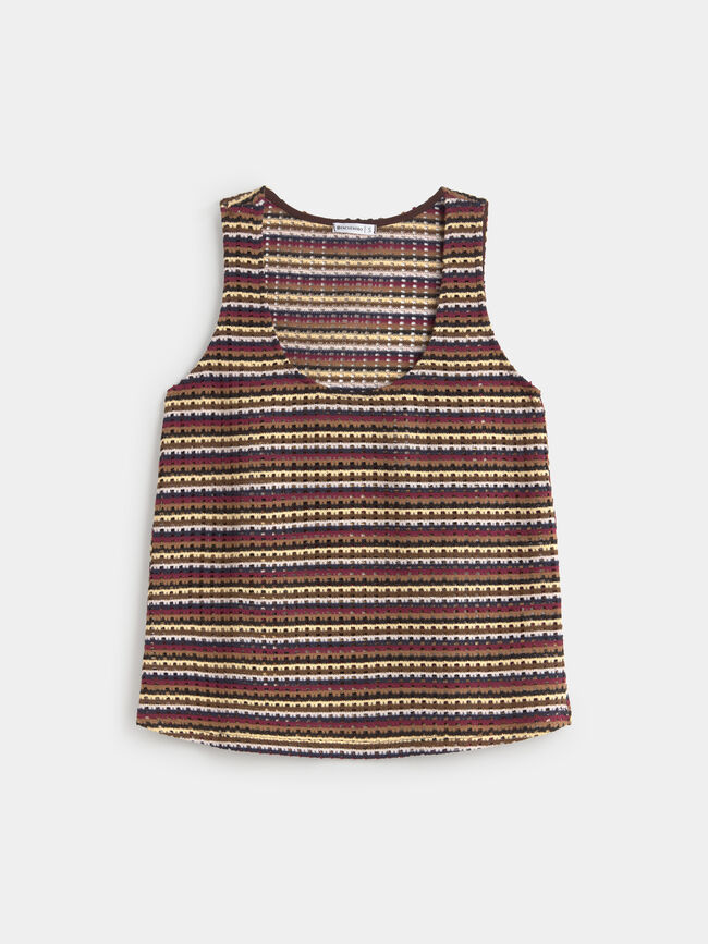 TOP TEXTURA Marron