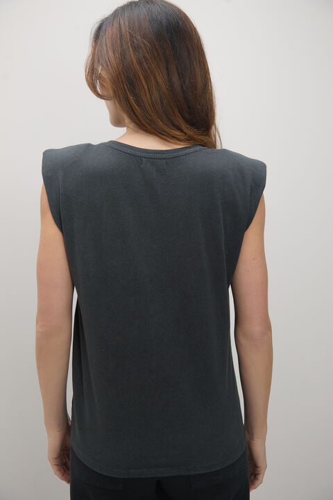 CAMISETA BRILLOS Gris Oscuro image number null