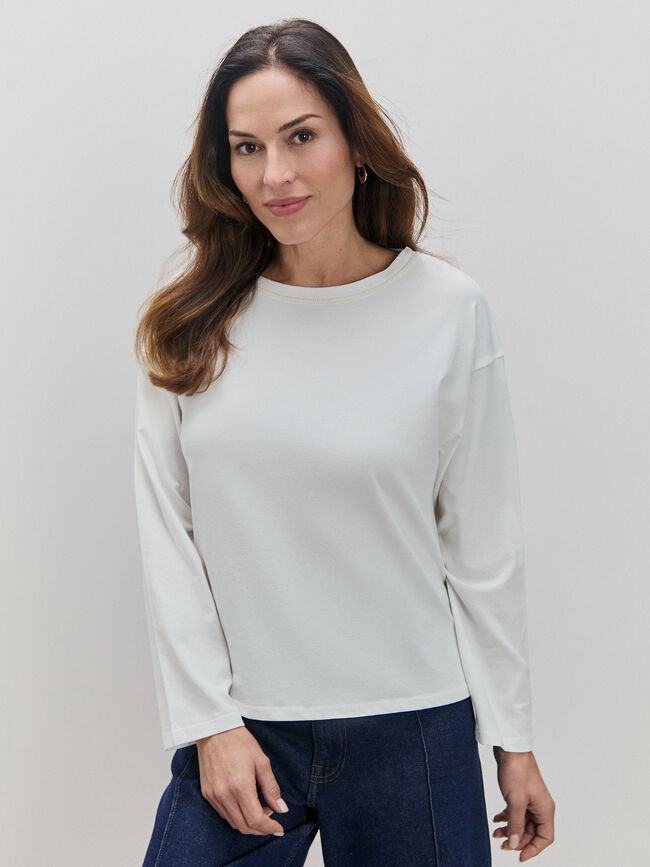 CAMISETA MANGA LARGA Crudo