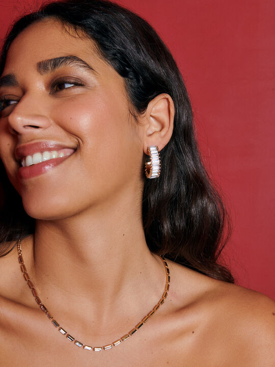 PACK PENDIENTES COLLAR BRILLOS Plata image number null