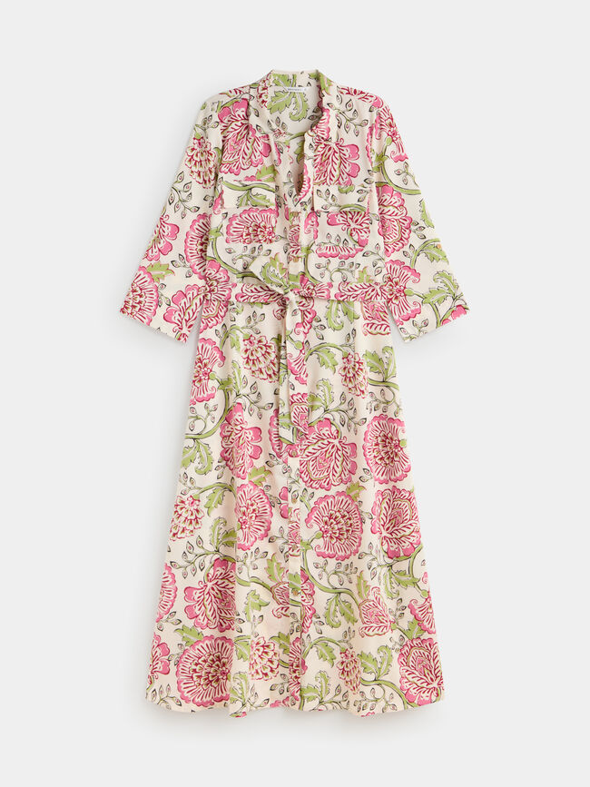 Vestido camisero Fucsia Oscuro