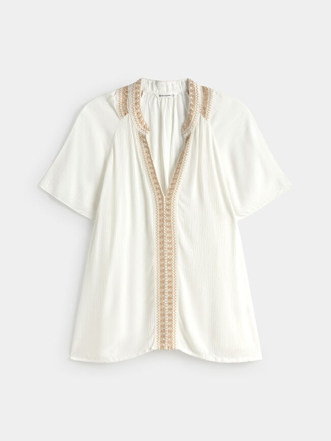 BLUSA MANGA CORTA Crudo