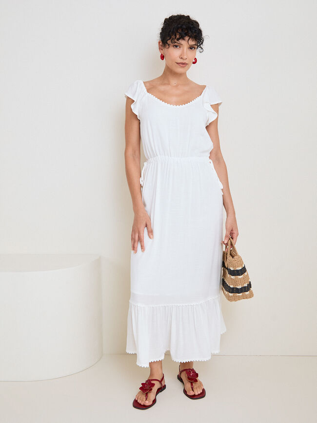 VESTIDO BLANCO FORNITURAS Blanco Optico