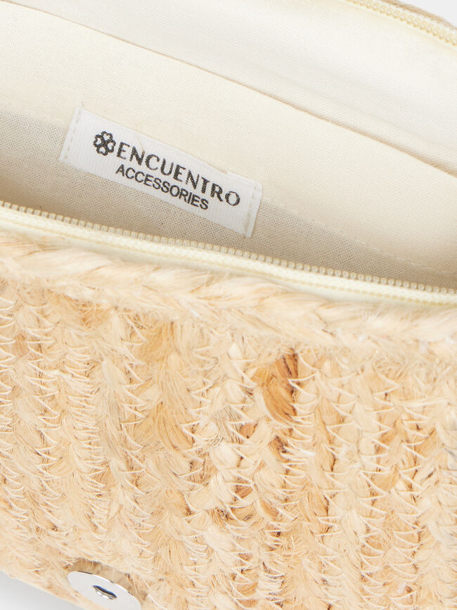 BOLSO DETALLE PLATA Crudo