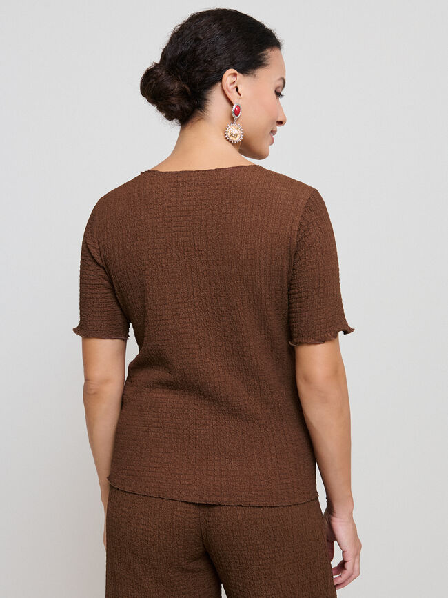 CAMISETA TEXTURA Marron