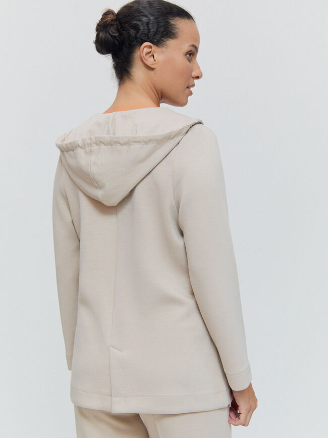 CHAQUETA CAPUCHA PIEDRA OSCURO