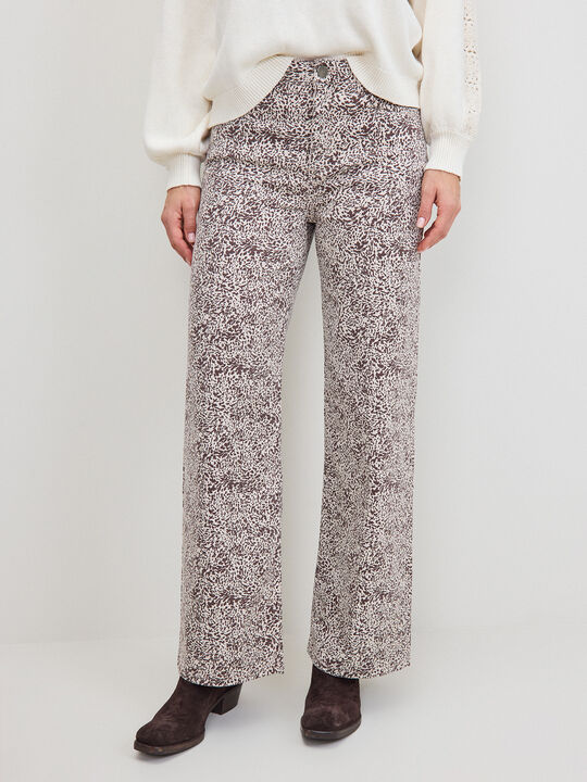 PANTALON ESTAMPADO ANIMAL Marron image number null