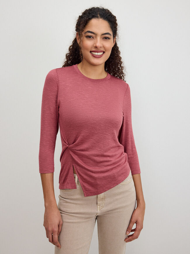 CAMISETA HEBILLA LATERAL Blush