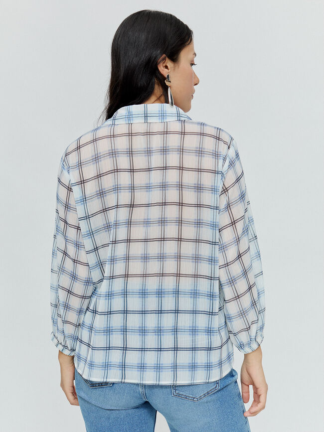 camisa cuadros Blanco Optico