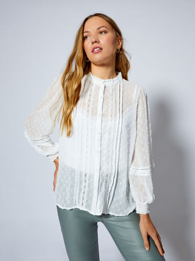 Blusa plumetti Blanco Optico