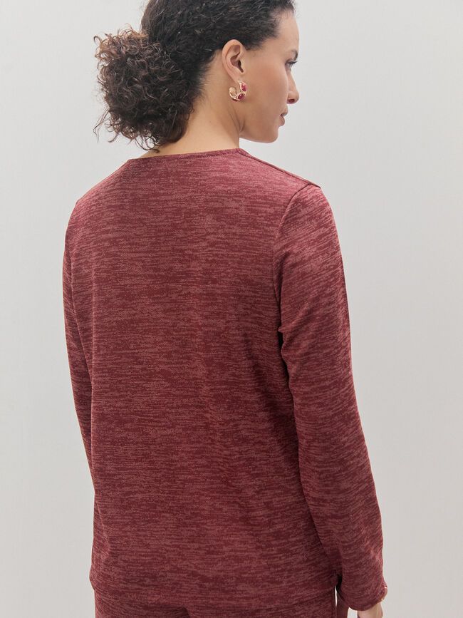 CHAQUETA PICO BOTONES Teja