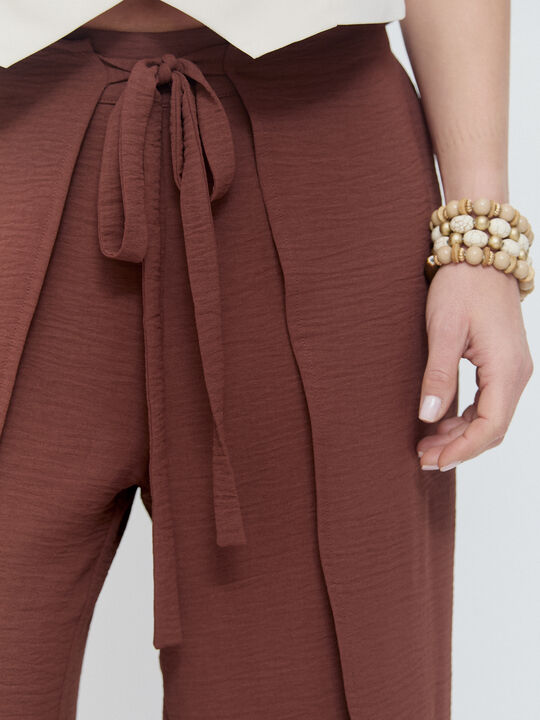 PANTALON PAREO LAZADA Marron chocolat image number null