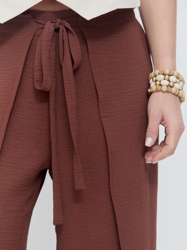 PANTALON PAREO LAZADA Marron chocolat