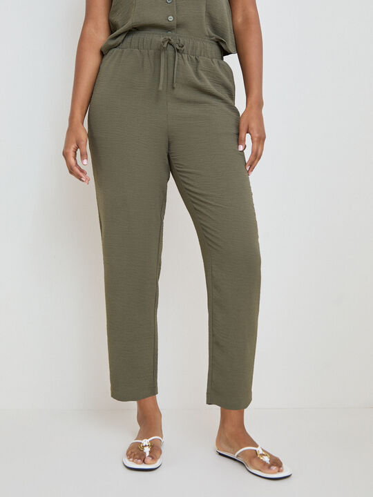 PANTAL&Oacute;N JOGGER FLUIDO Kaki image number null