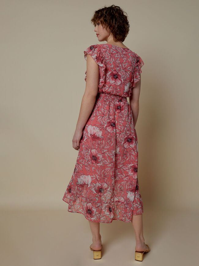 Vestido volantes estampado Estampado 1