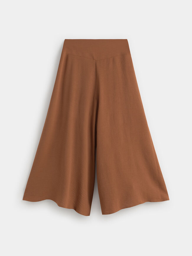 PANTALON ANCHO FLUIDO Tierra tostado