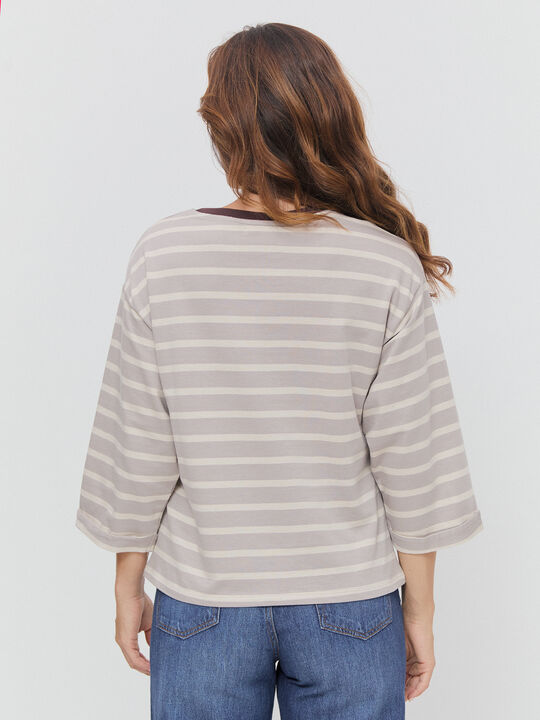 SUDADERA LETRAS BORDADAS Rayas 1 image number null
