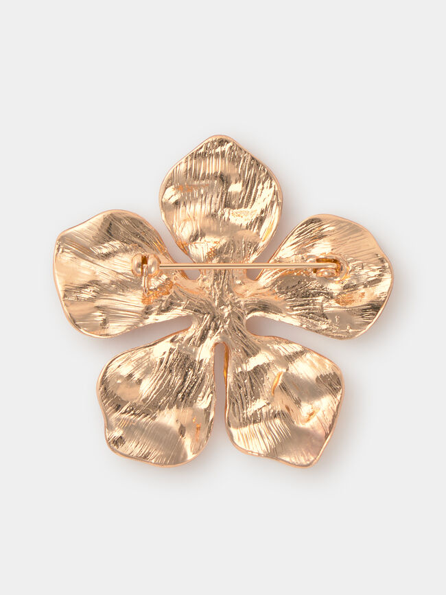 BROCHE DORADO FLOR Oro