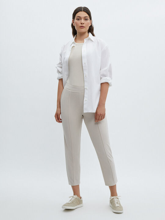 PANTALÓN BÁSICO NERVIO Beige image number null