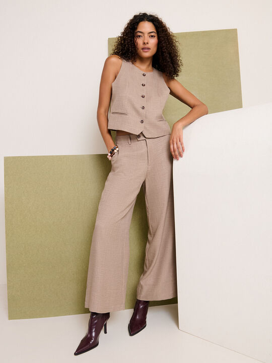 PANTALON RECTO RUSTICO Camel image number null