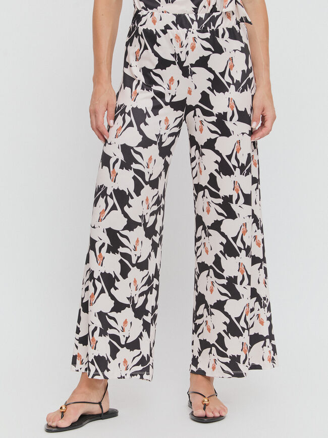PANTALON ESTAMPADO Negro