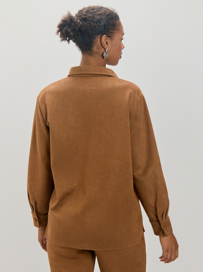 SOBRECAMISA MANGA LARGA Almendra
