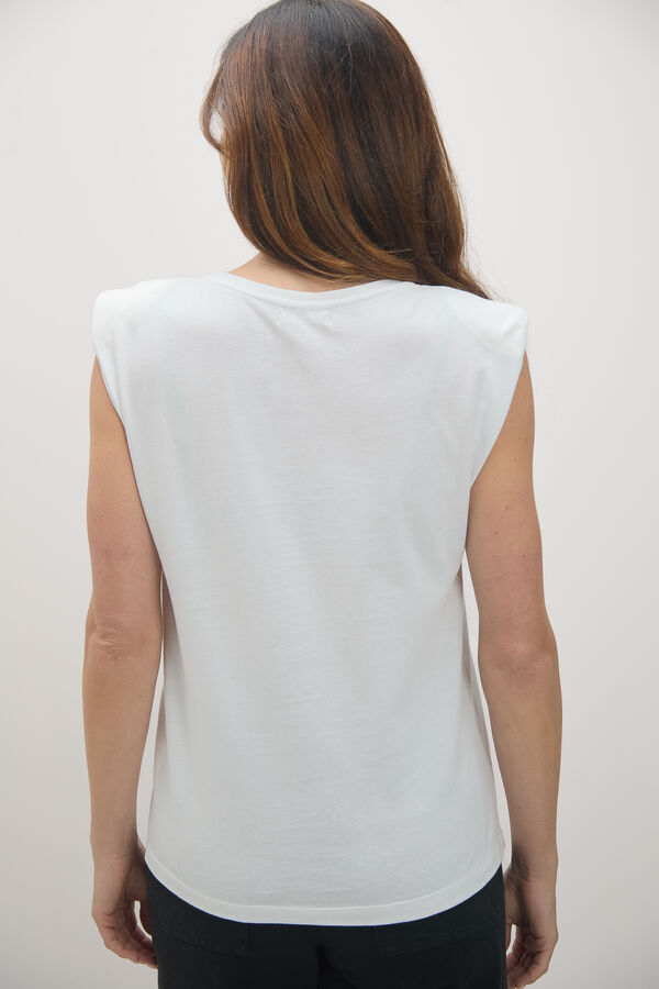 CAMISETA BRILLOS Blanco Optico