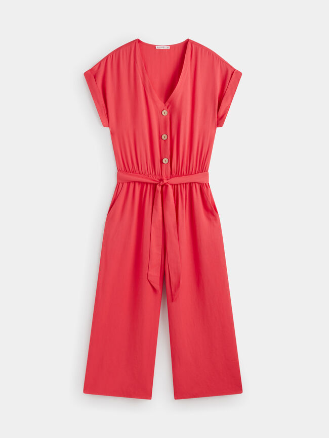 Mono abotonado cuello pico Coral