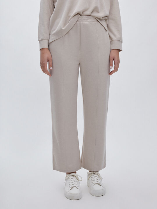 PANTALÓN JOGGER ANCHO Beige image number null