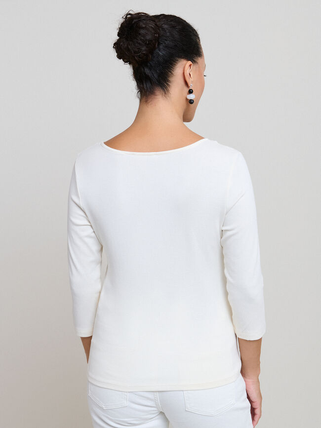 CAMISETA ENCAJE Crudo
