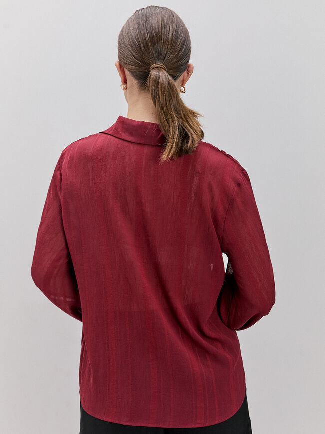 BLUSA MANGA VOLUMEN Burgundy Drab