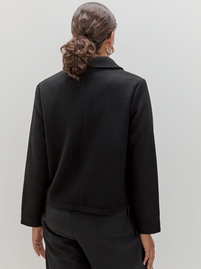 CHAQUETA PAÑO BOLSILLO Negro