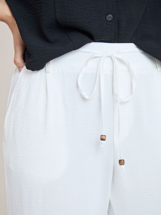 PANTALON ANCHO CINTUR&Oacute;N Blanco Optico image number null