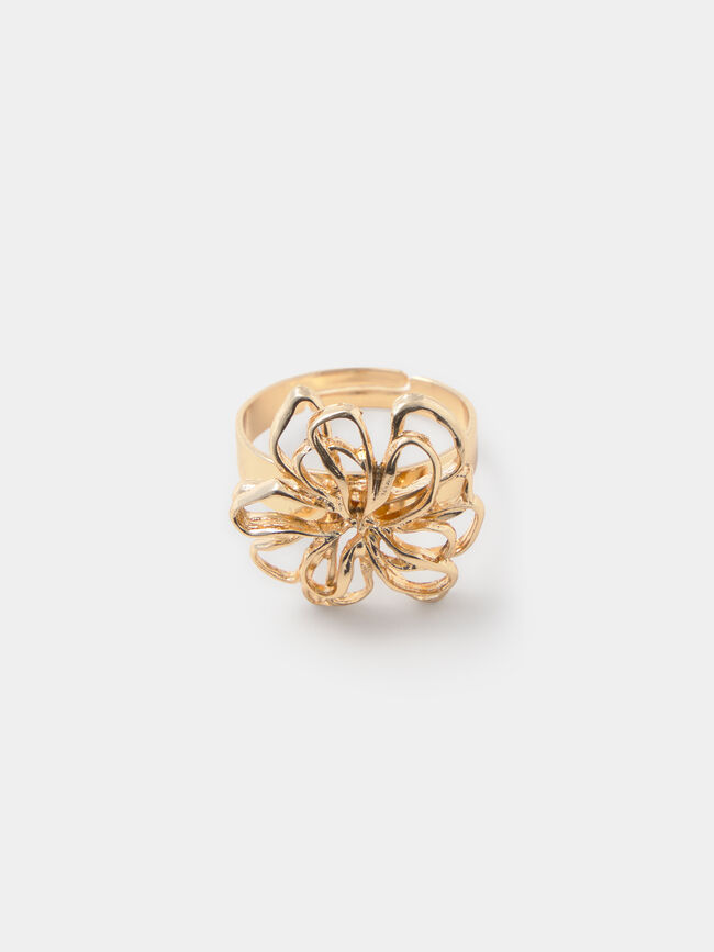 ANILLO GRANDE AJUSTABLE Oro