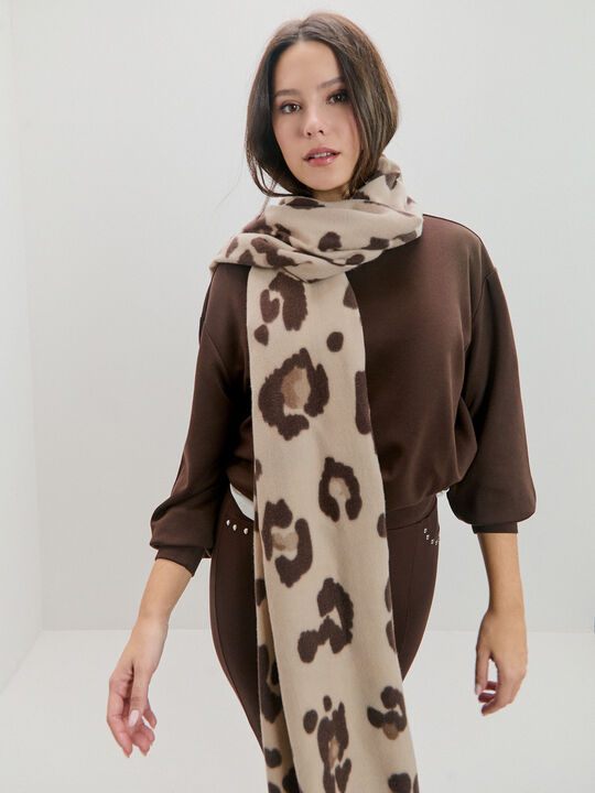 BUFANDA ESTAMPADO ANIMAL Crudo image number null