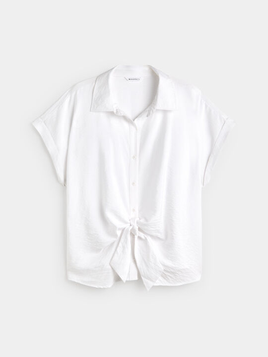 CAMISA NUDO CENTRAL Blanco Optico image number null