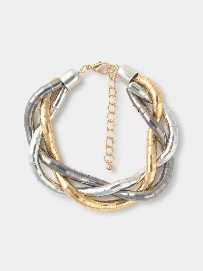 PULSERA TRENZADA MULTICOLOR Multicolor