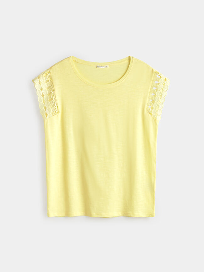 CAMISETA DETALLE Amarillo Pastel