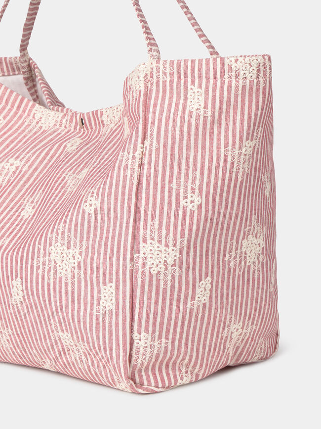 BOLSO ESTAMPADO BORDADO Crudo