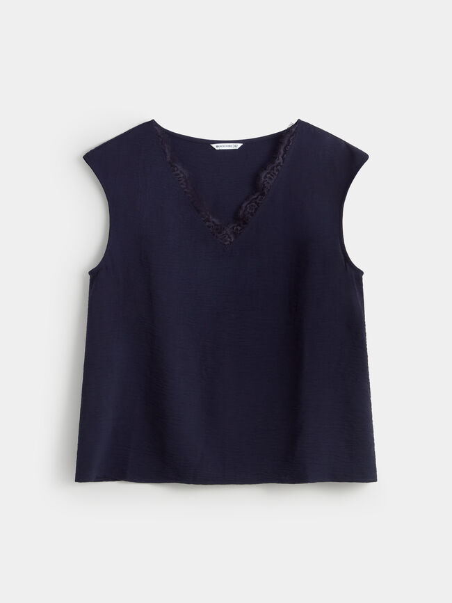 TOP LENCERO PICO Azul Marino