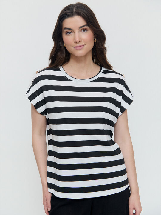 CAMISETA BOTONES TRABILLA Rayas 1 image number null