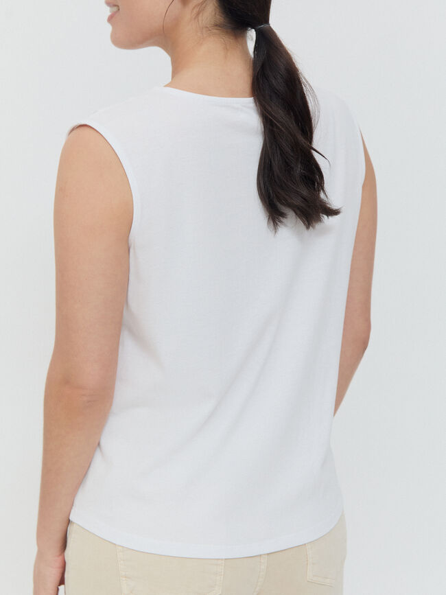 TOP BORDADO Blanco Optico