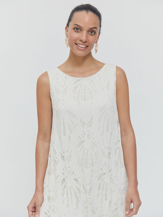 VESTIDO CALADO Crudo image number null