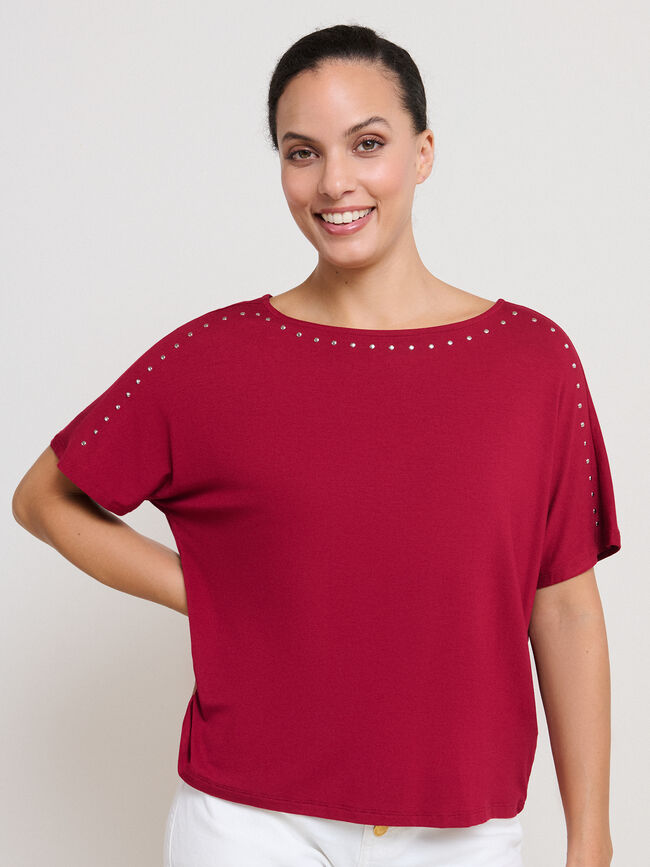 CAMISETA DETALLE Dark Cherry