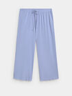 PANTALON TEXTURA CULOTTE Azul Chambray